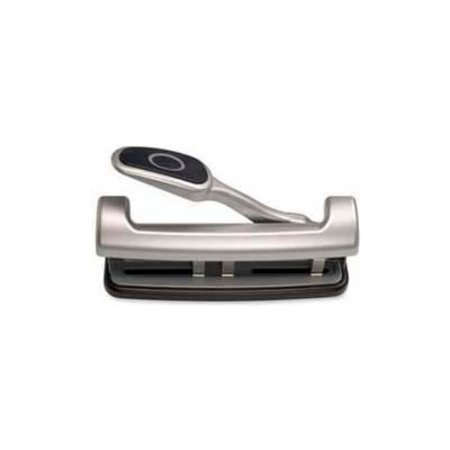 OFFICEMATE INTERNATIONAL Officemate® EZ Level 2 - 3 Hole Punch, 15 Sheet Capacity, Silver 90050
